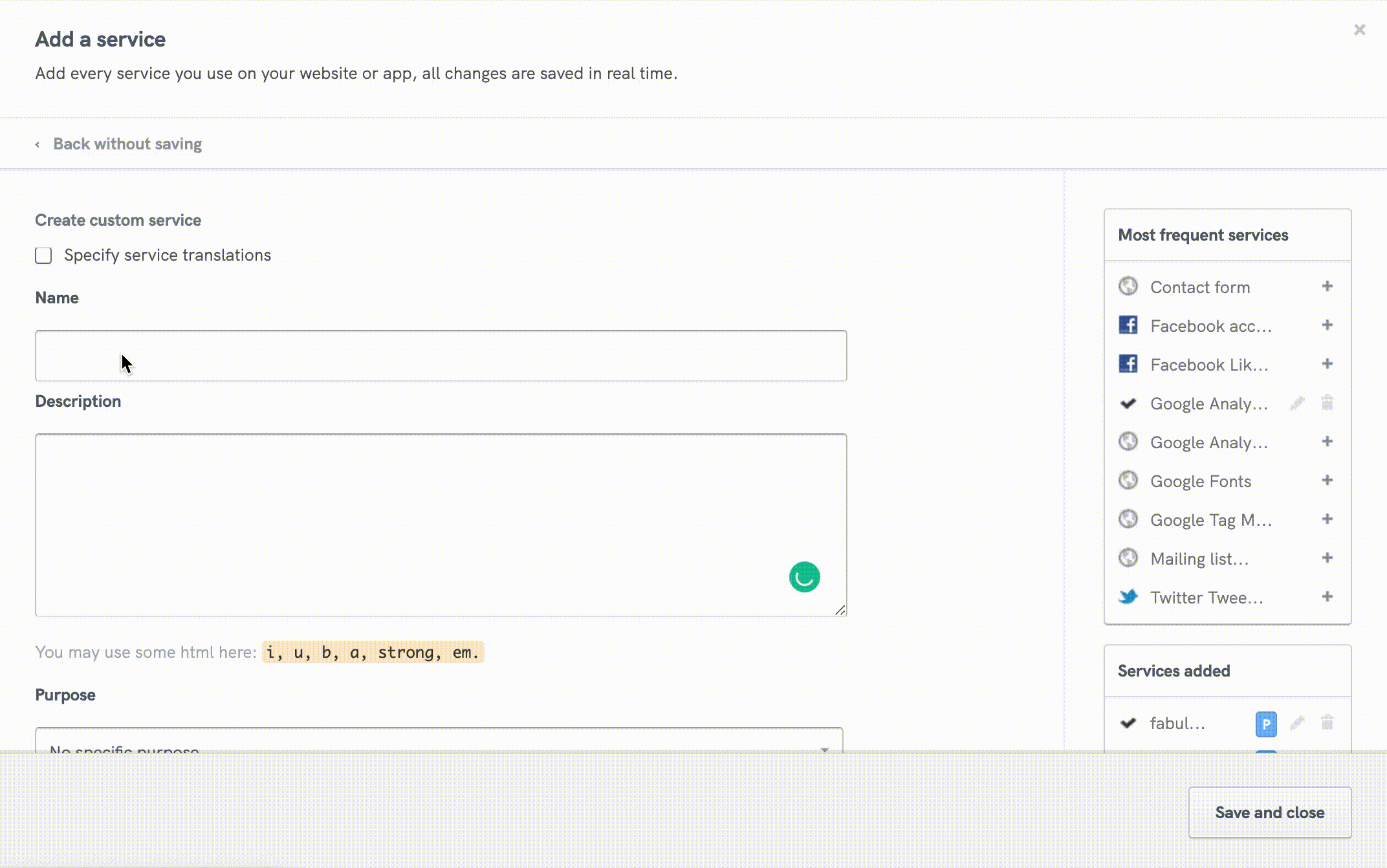 How to Add a Custom Service and Customize to Your Needs