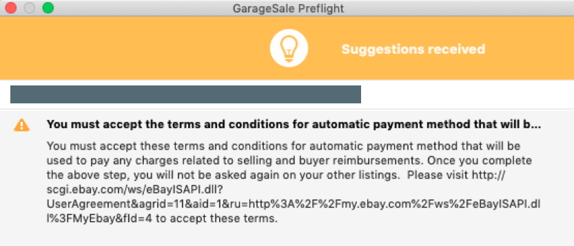 SOLVED - “You must accept the terms and conditions for automatic