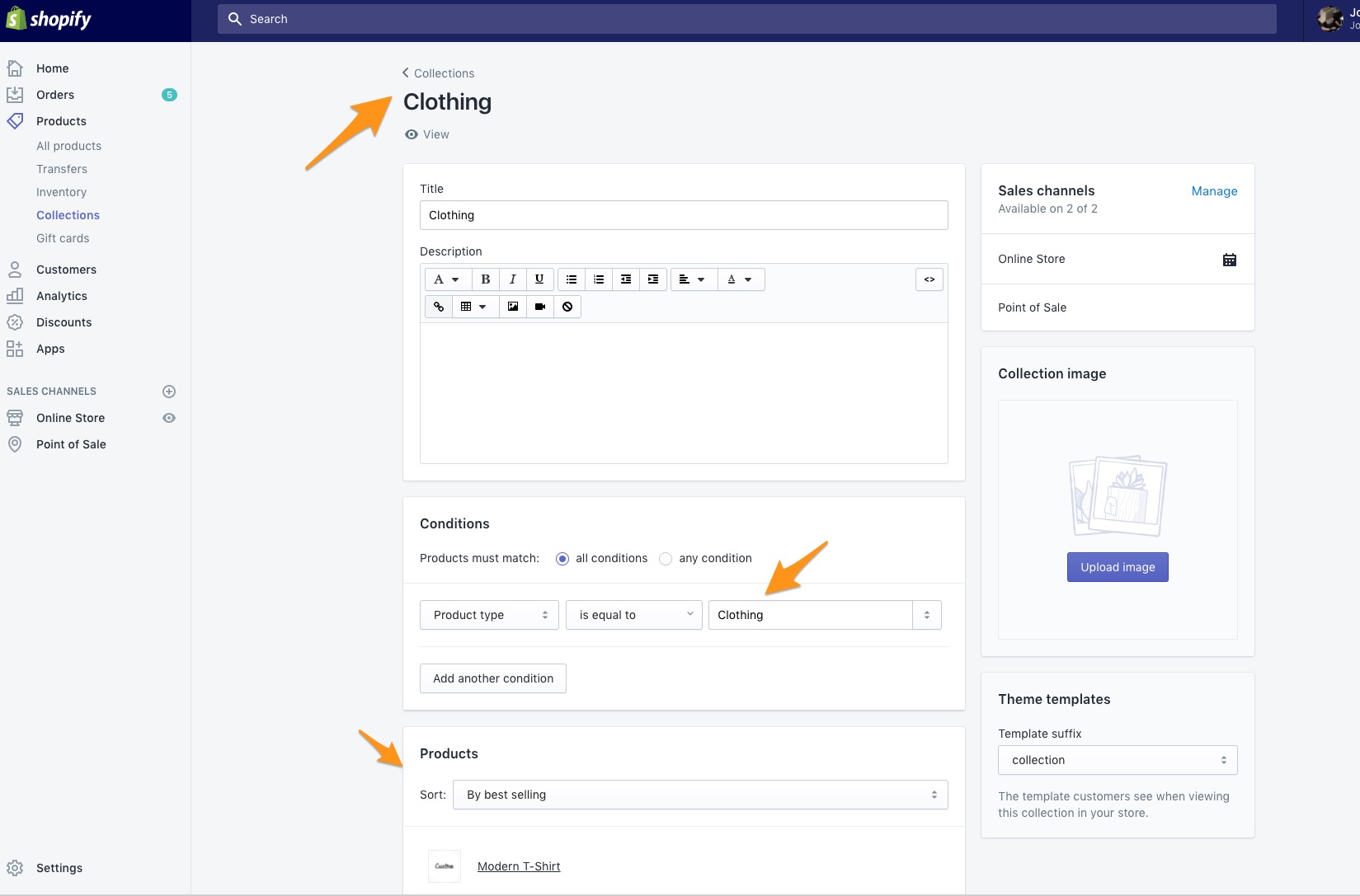 How to Add Products & Sub Collections in Shopify Adziv.