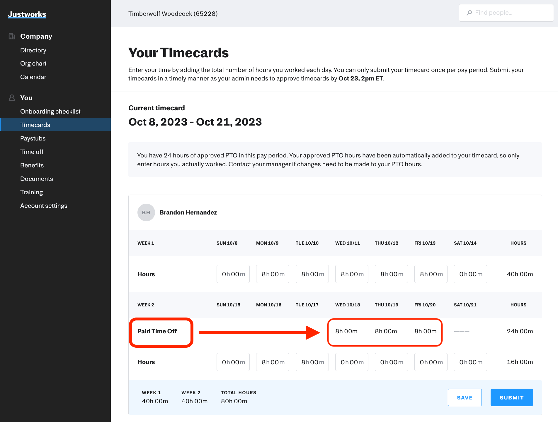 Timecard Entry Justworks Help Center