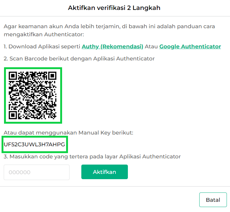 Cara Mengaktifkan Verifikasi Dua Langkah dengan Google Authenticator