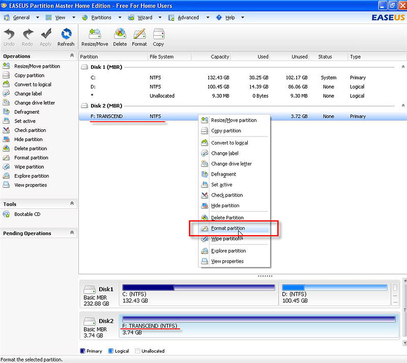 Using the EXT3 file system on USB drives