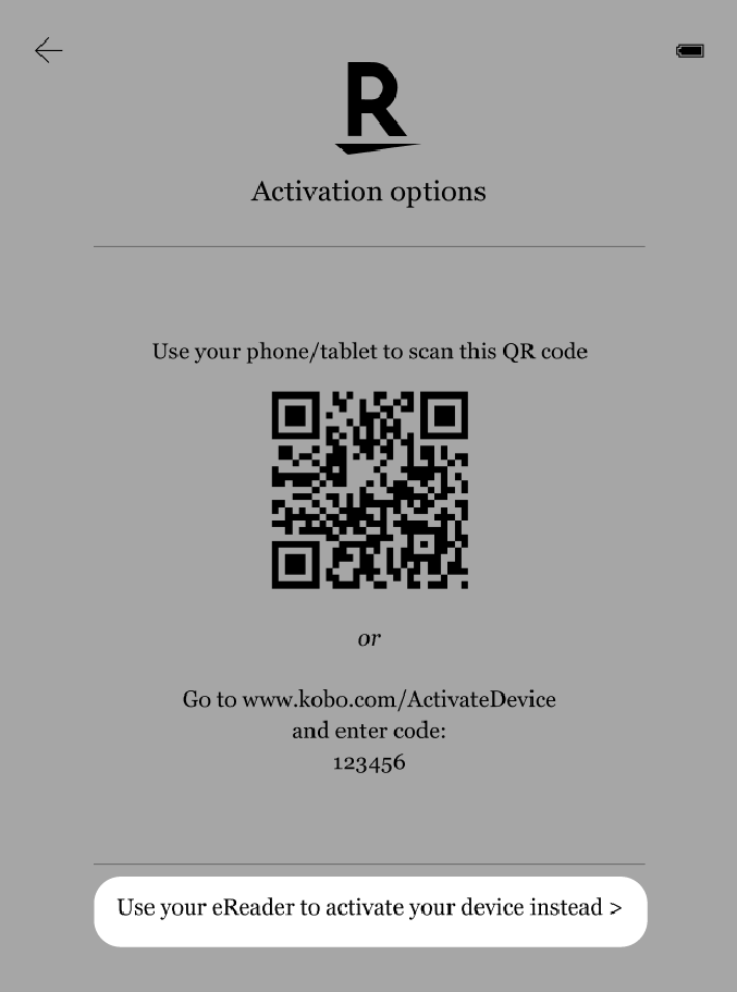 Set up your Kobo eReader using a Quick Response (QR) code Rakuten Kobo