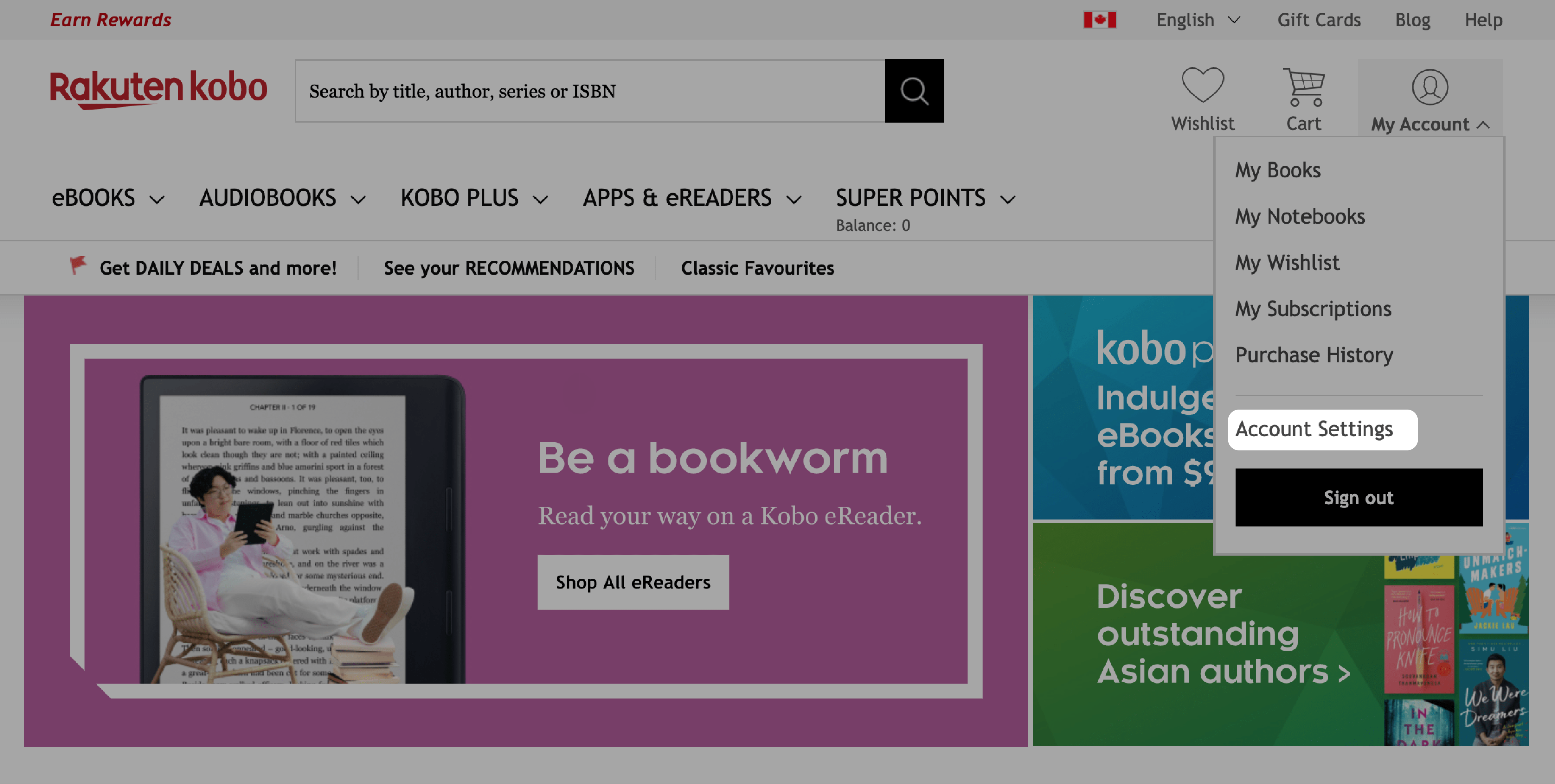 Deactivate and reactivate your Kobo account Rakuten Kobo