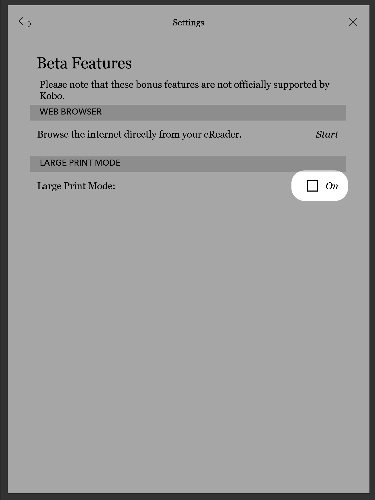 Use Large Print Mode on your Kobo eReader Rakuten Kobo