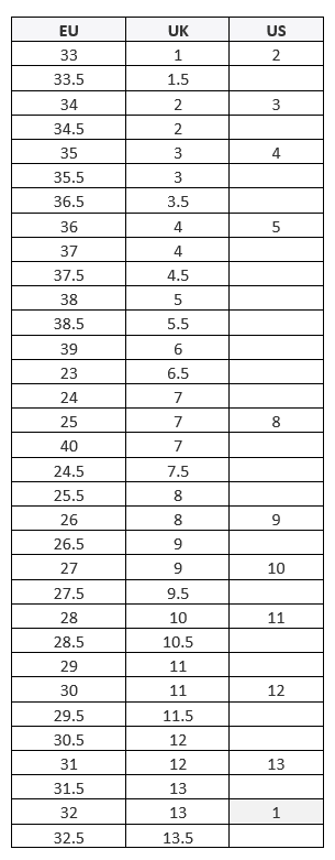 Kurt Geiger Footwear Size Guide – Kurt Geiger