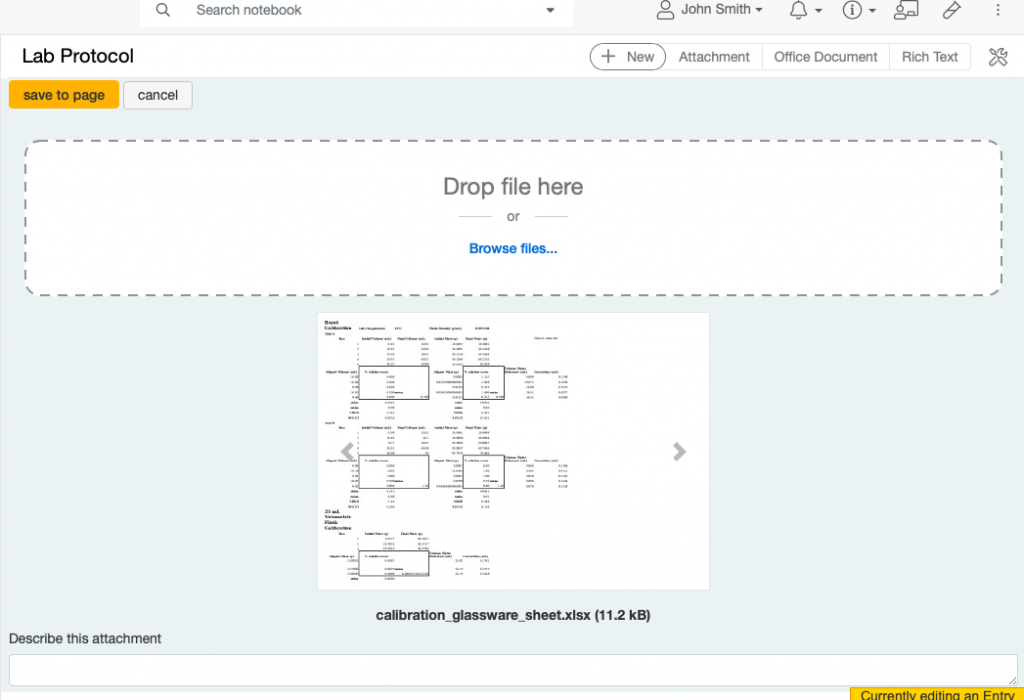 Attachments LabArchives