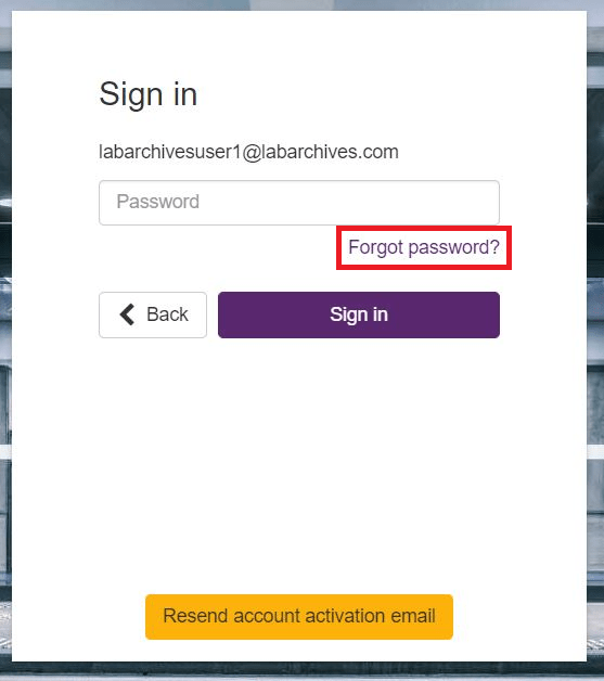I can't log into my account LabArchives