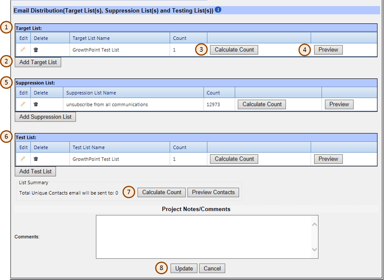 Select Email Distribution List(s) LeadCentral Help