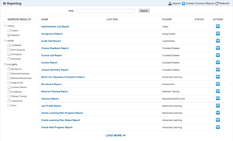 Creating Custom Reports