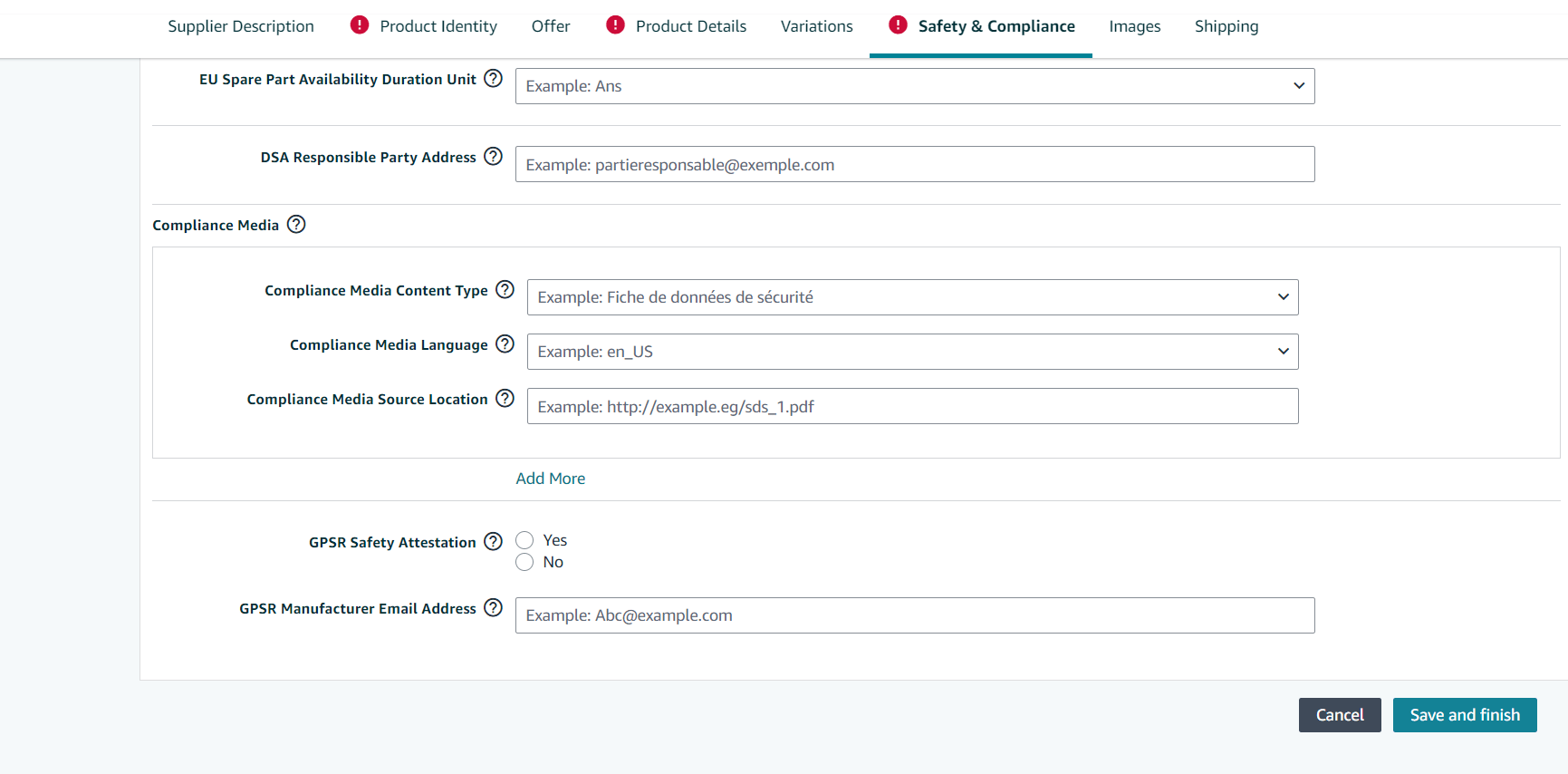 💡 Amazon How to comply with the General Product Safety Regulation (GPSR)? Help Center Lengow