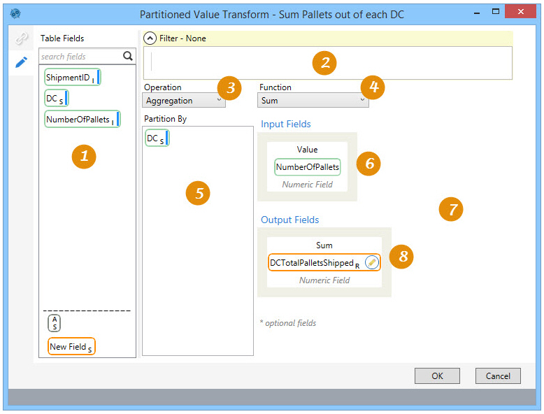 Partitioning data records based on calculations