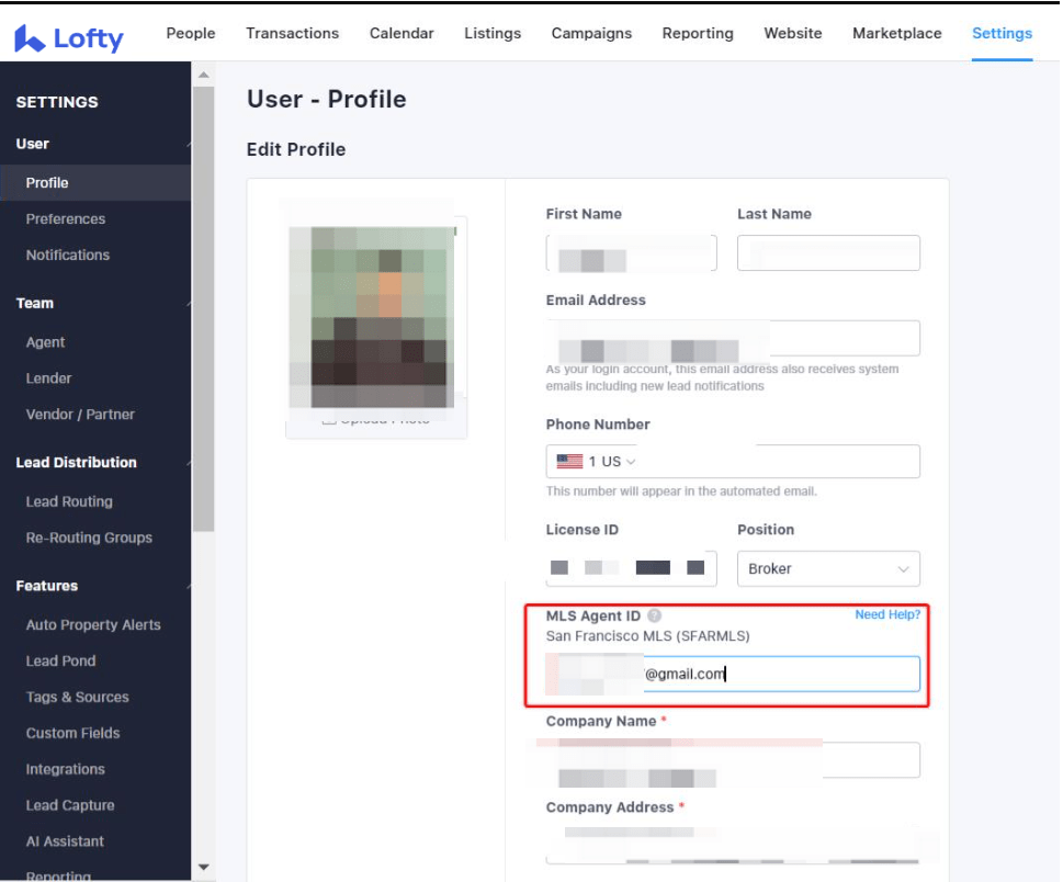 My/Team Listings Lofty Help Center