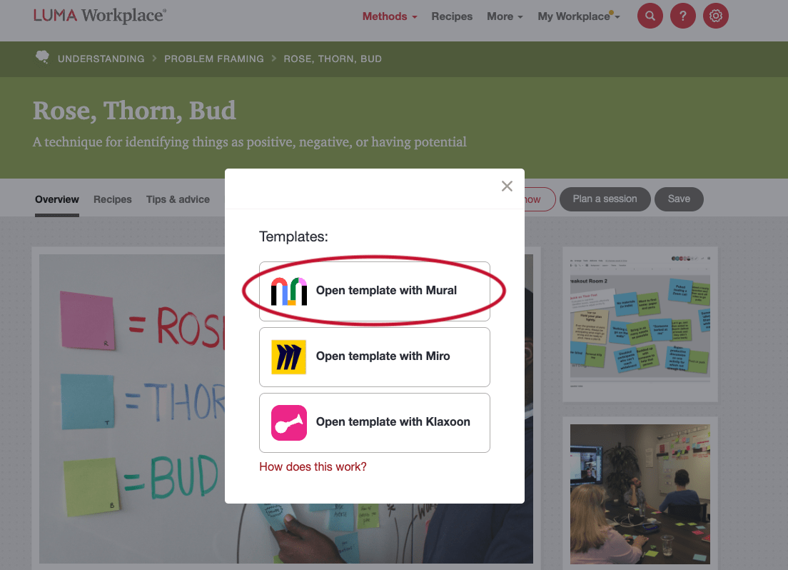 I have a Mural account and want to use it with LUMA Workplace. How do I do this? LUMA