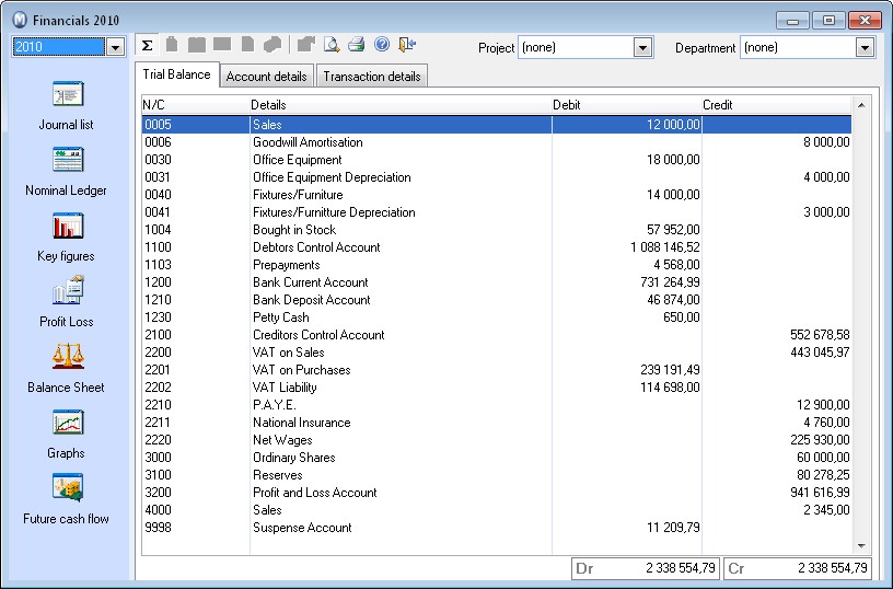 Entering your Opening Balances Cash VAT Method