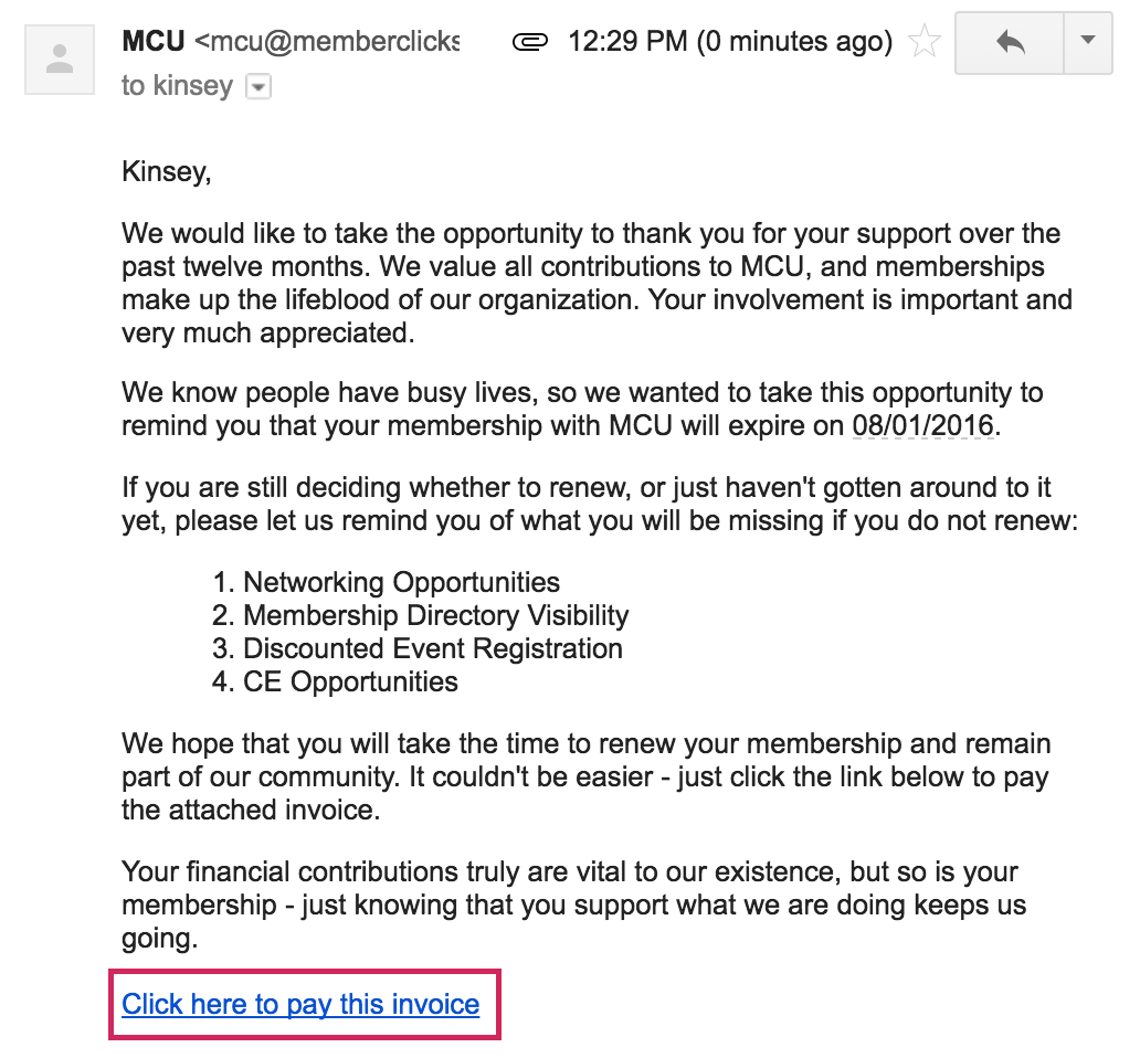 Customizing renewal notifications MC Professional