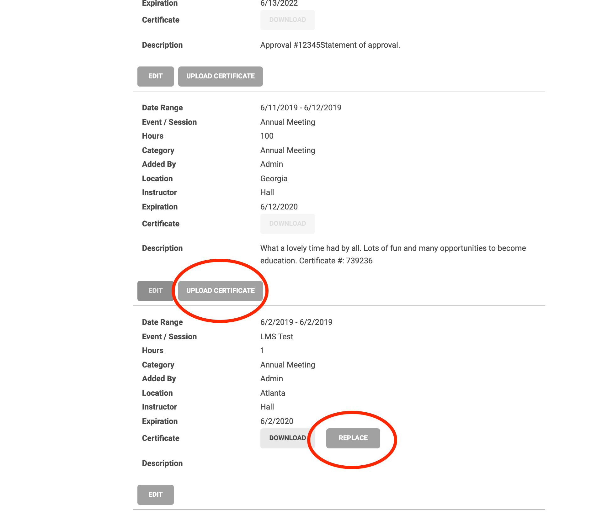 Continuing education transcript MC Professional