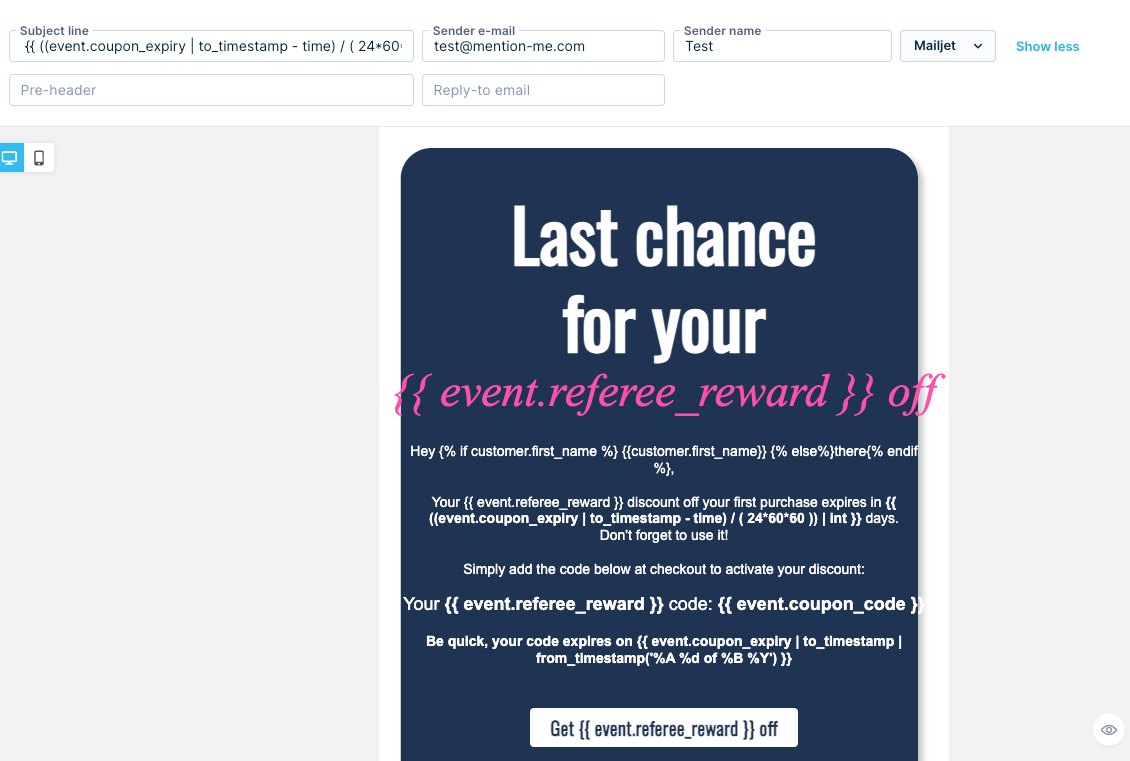 How to create a Coupon Reminder Scenario in Bloomreach (Referee