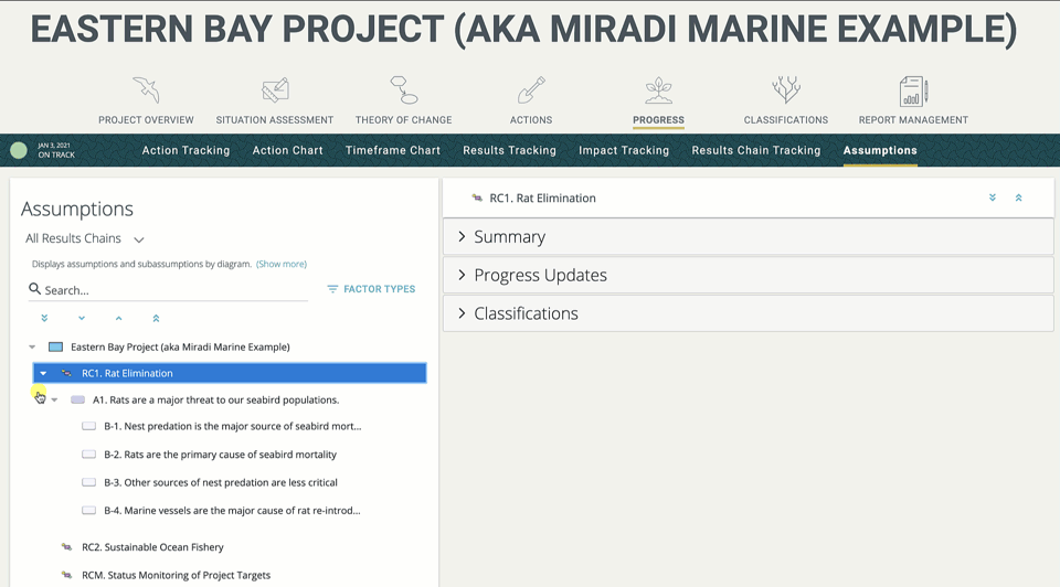 Assumptions Miradi Help Center