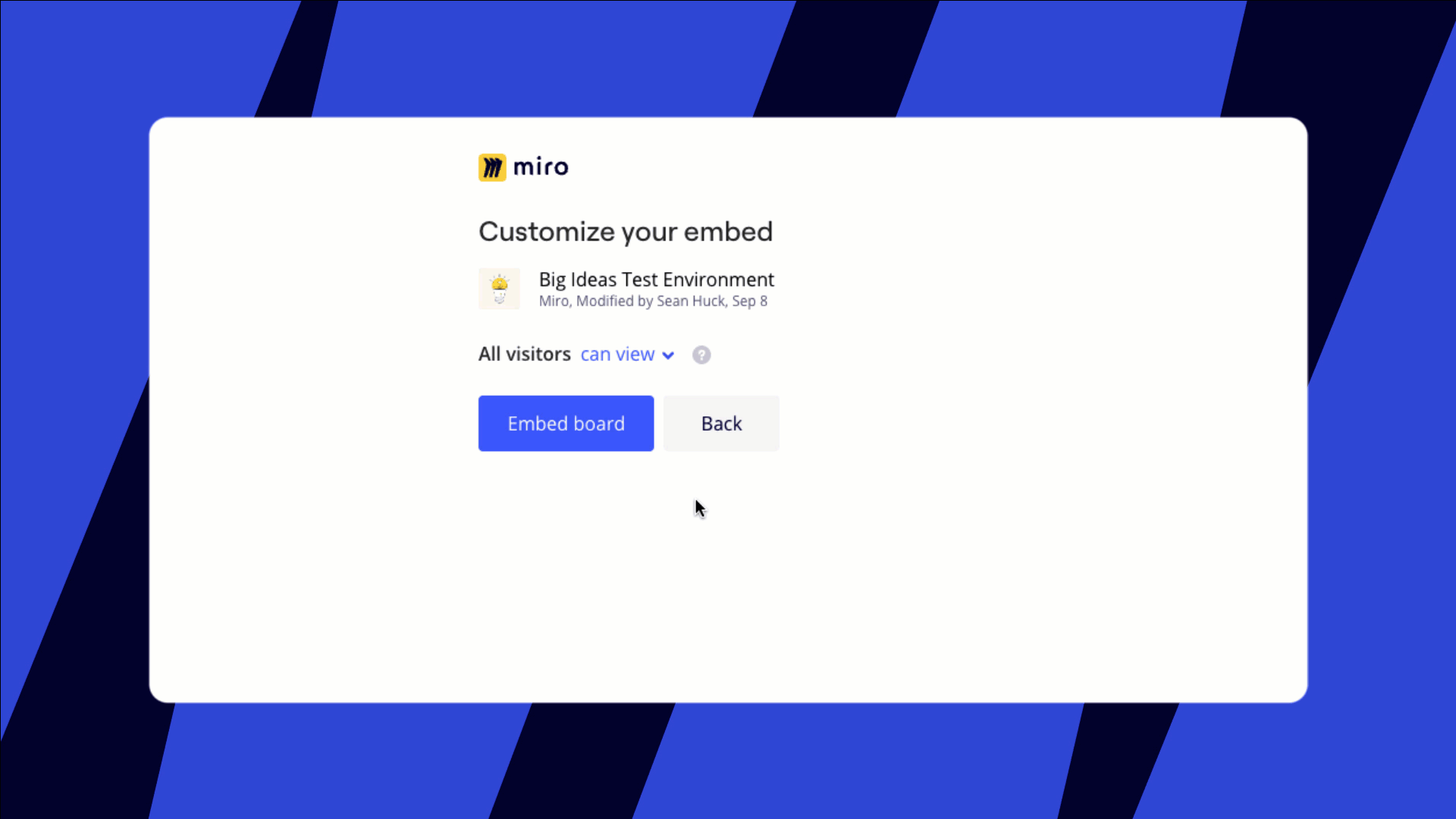 How to allow or restrict embedding Miro boards in supported apps Miro