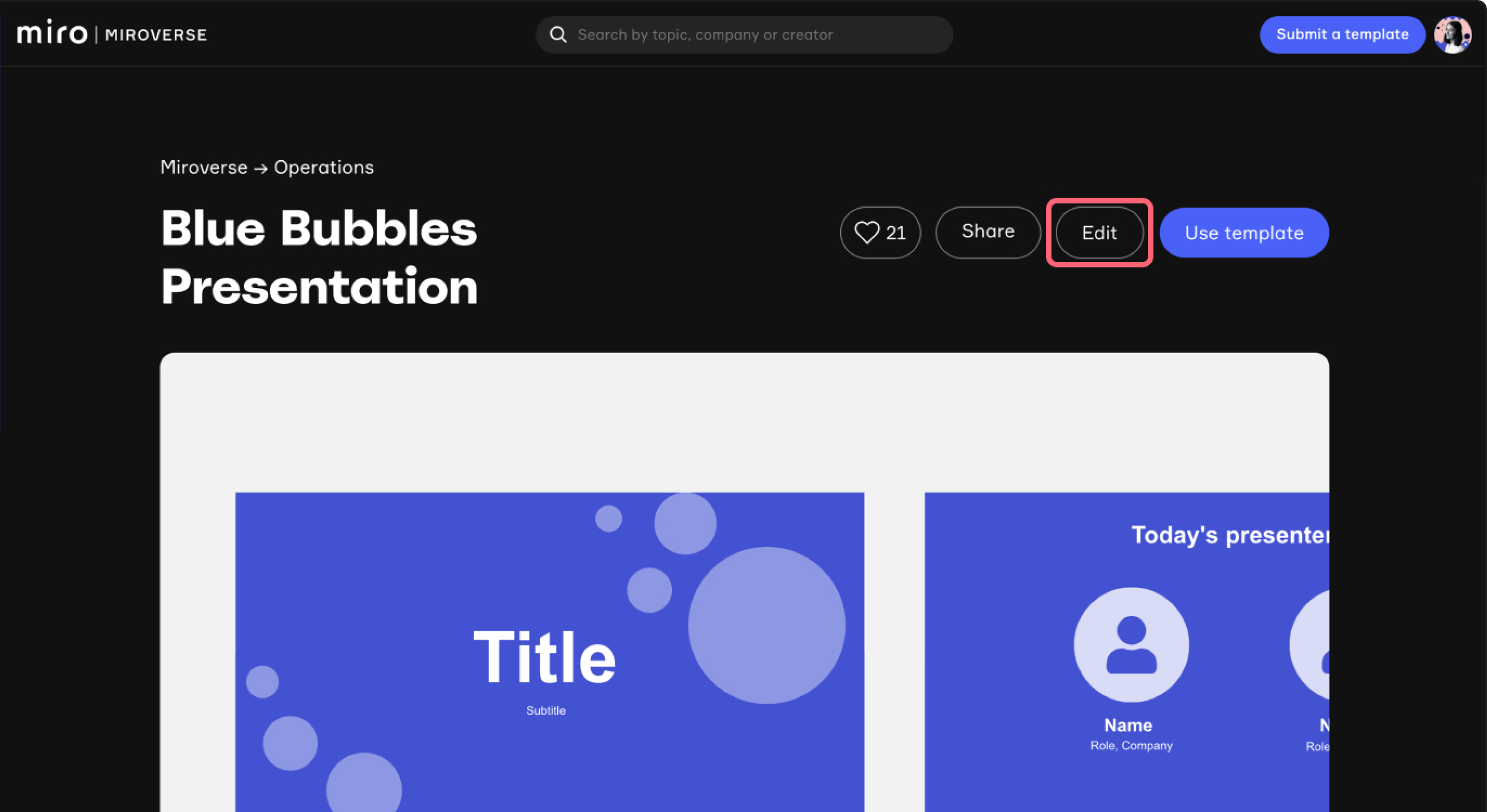 How to edit your templates on Miroverse Miro Help Center