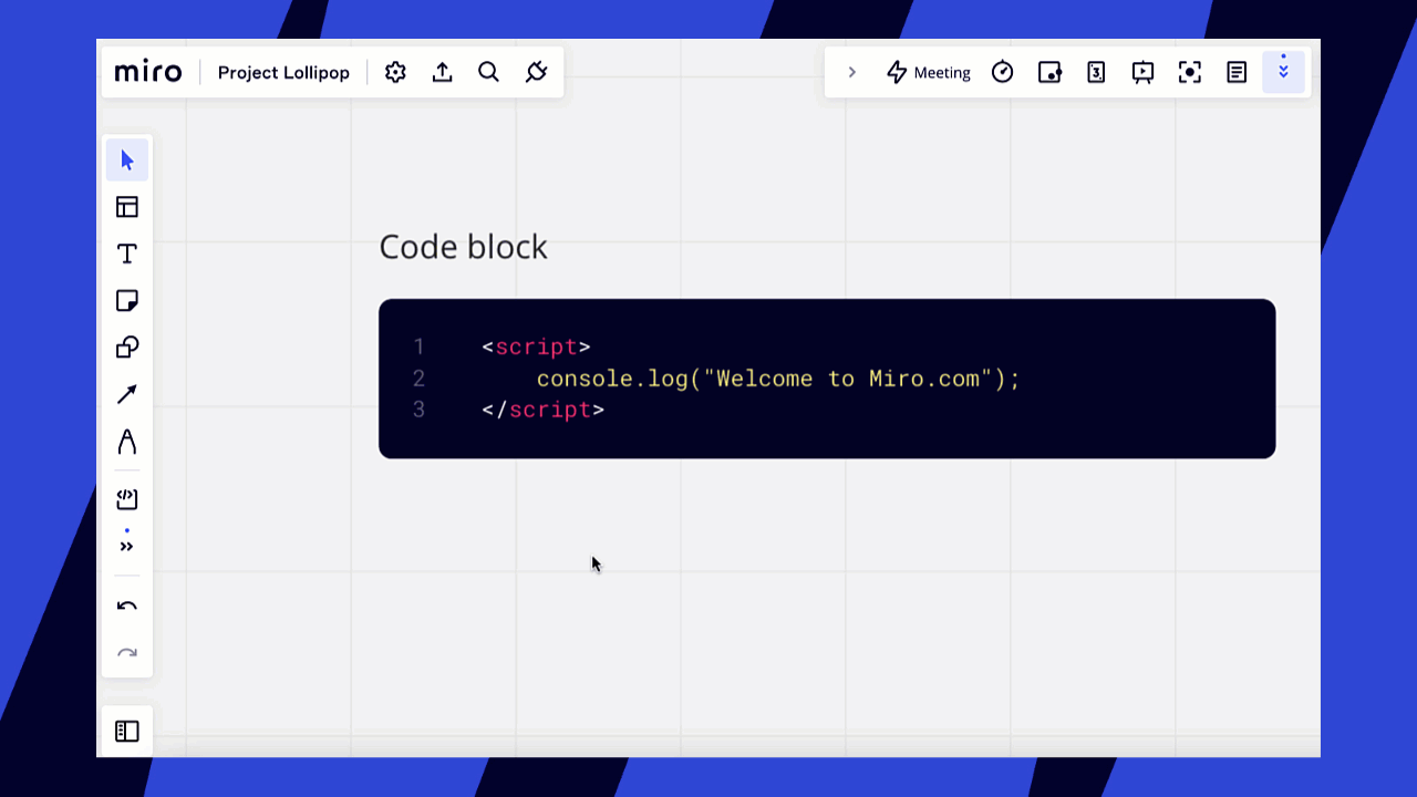 Code block Miro Help Center