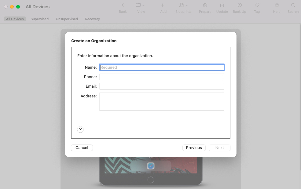Setting your Apple device to supervised mode through Apple Configurator Mobile Guardian