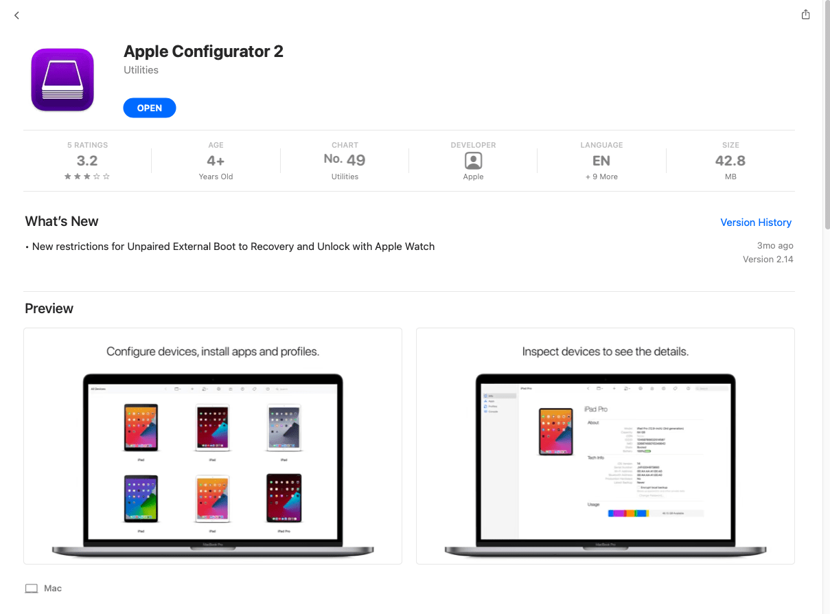 Setting your Apple device to supervised mode through Apple Configurator Mobile Guardian