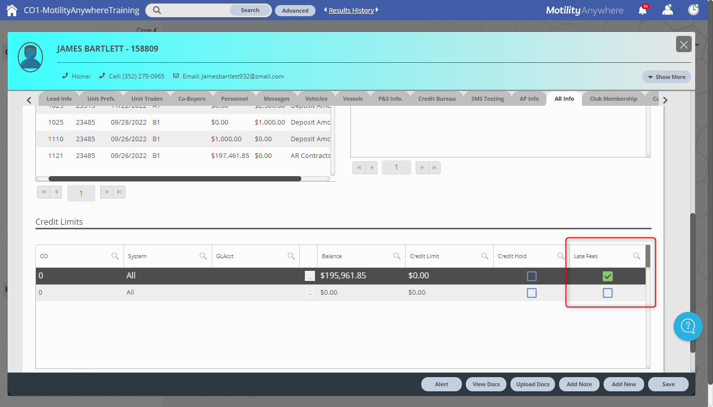 Process Late Fees on AR Balances Motility Software Solutions