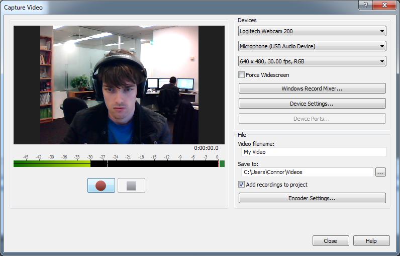 Media Files and Other Content Capturing Video