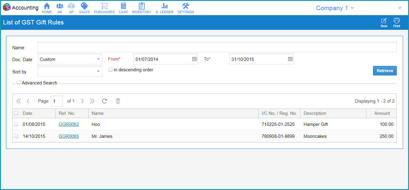 GST Gift Rule NCL Online Accounting Malaysia SST Ready Software for SMEs