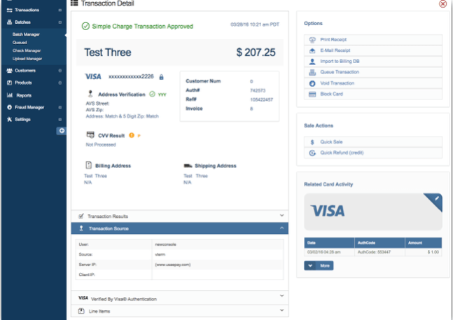 Batch Manager Newtek Gateway Help
