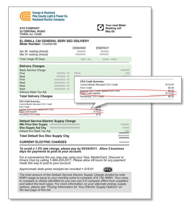 How does Nexamp apply credits to my utility bill? Nexamp