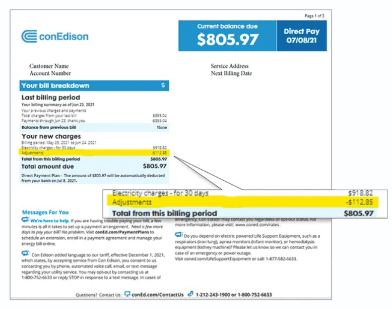 How does Nexamp apply credits to my utility bill? Nexamp