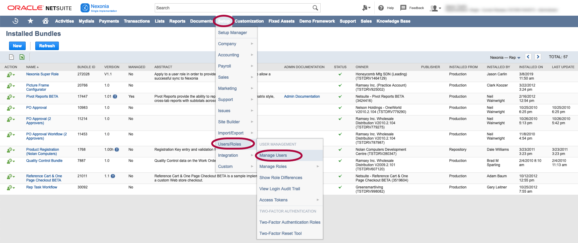 Enabling the Nexonia Super Role in NetSuite for Nexonia and NetSuite
