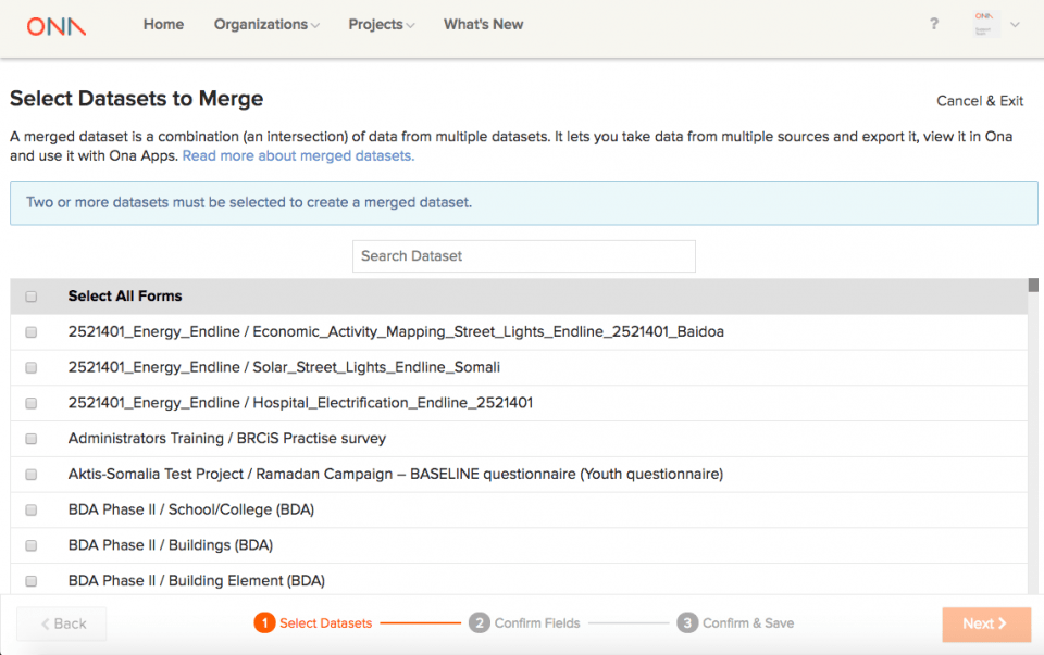 How to Merge Datasets Ona Data Help Center