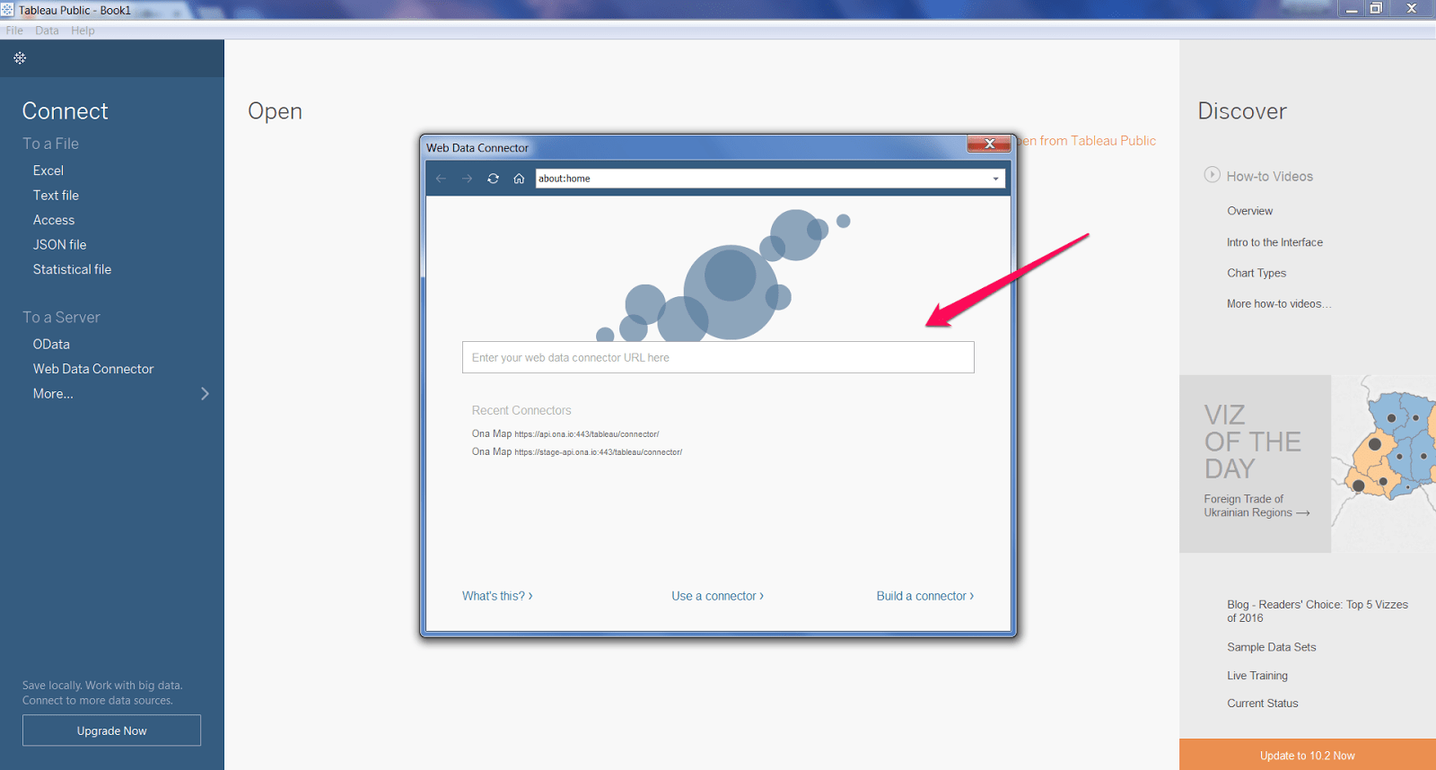 How to Add a Tableau connector Ona Data Help Center