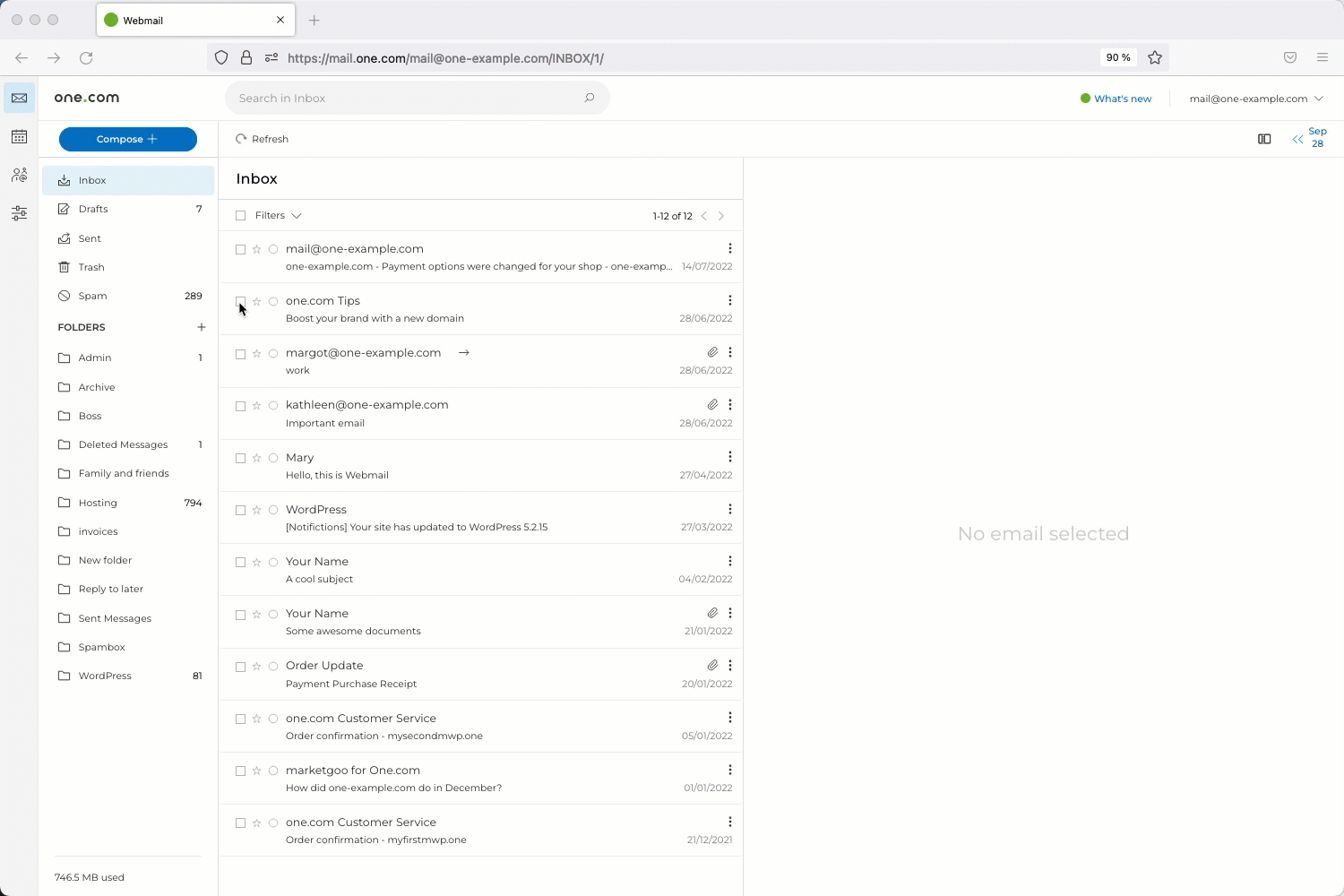 How to delete emails from mail Support