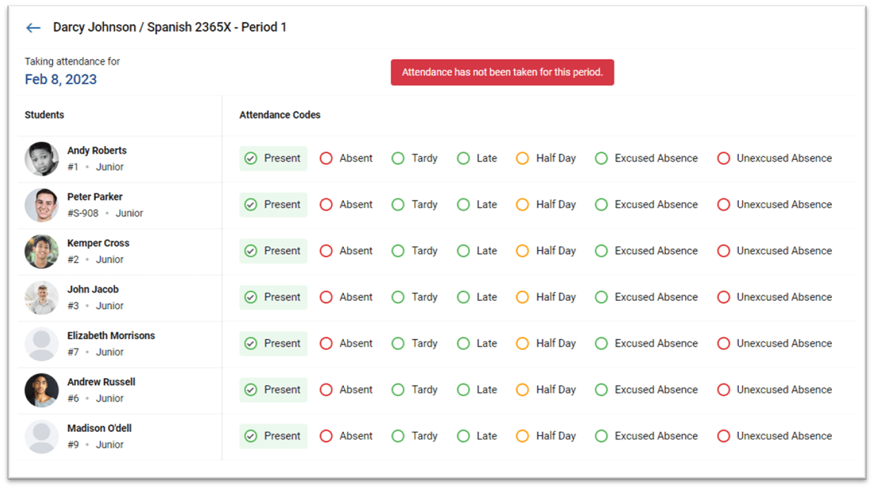 How to take Missing Attendances for Teachers