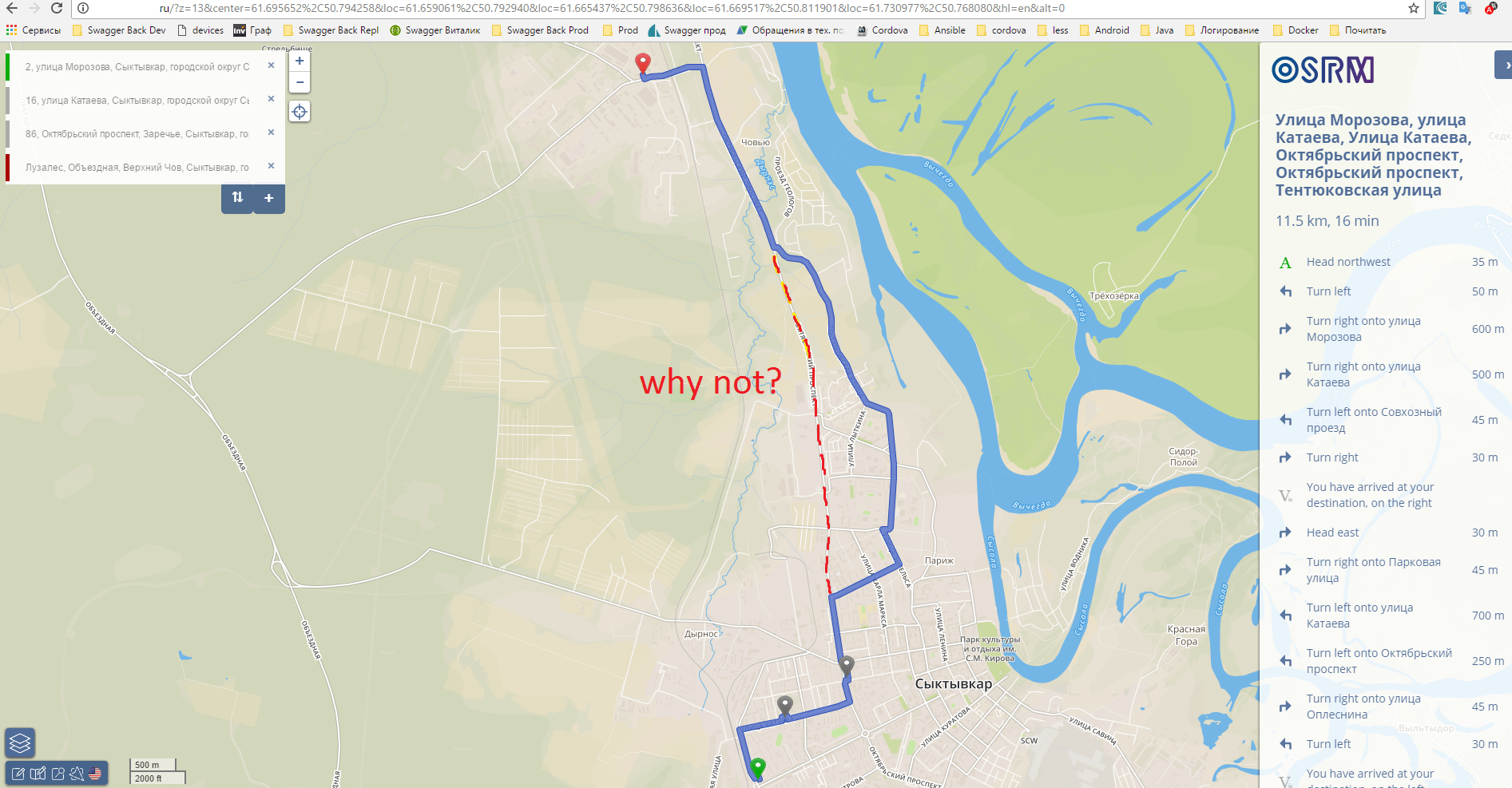 Shortest route OSM Help