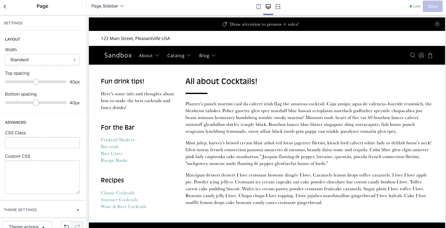 Flex templates Page with sidebar Out of the Sandbox Flex templates Page with sidebar Out of the Sandbox