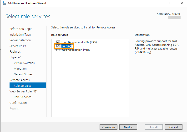 Configuring the network on Windows Server with HyperV on the High