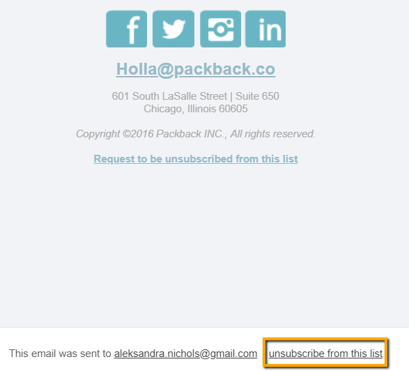 How can I unsubscribe from emails? Packback