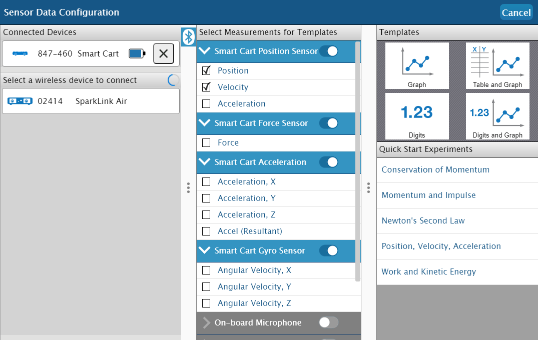 Zero sensor data SPARKvue Help