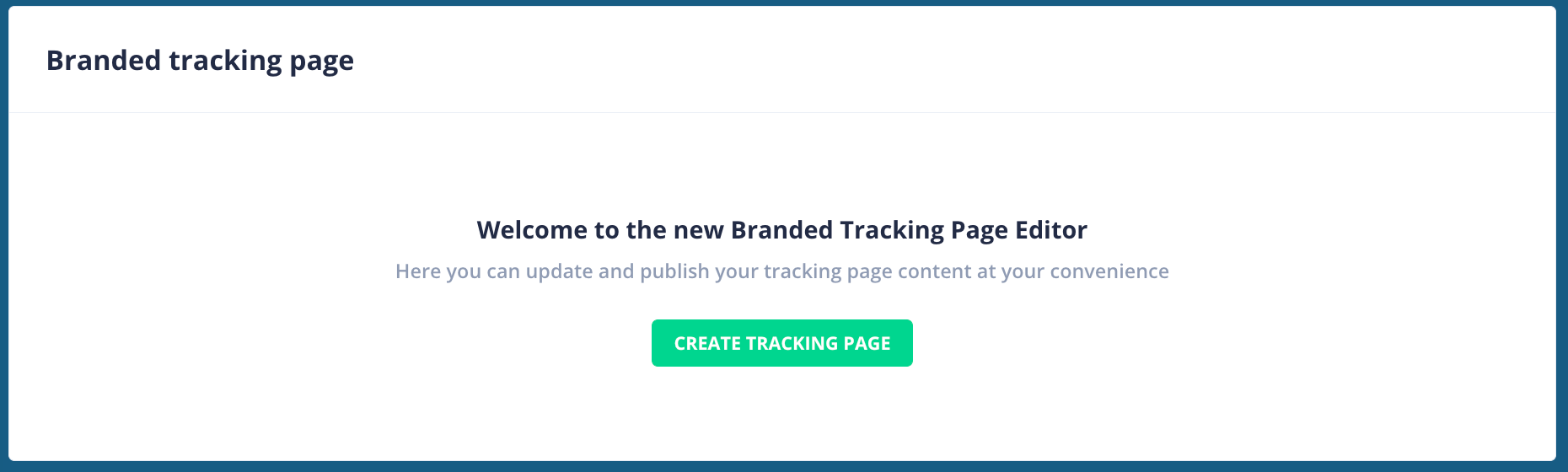 How do I use the branded tracking page editor? Passport Shipping