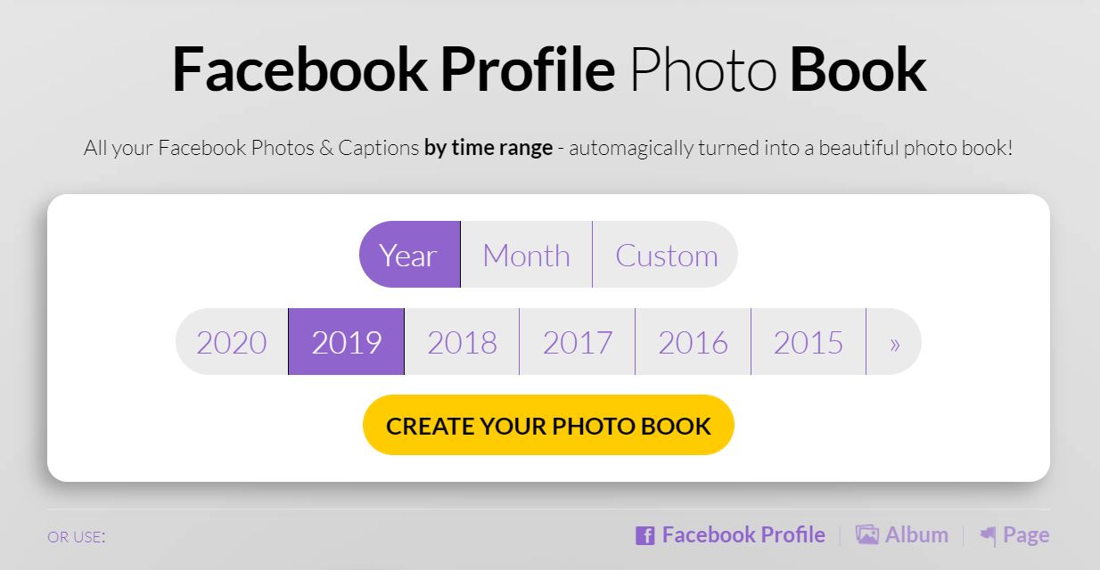 How do I create a Facebook Profile photo book? PastBook Help Center