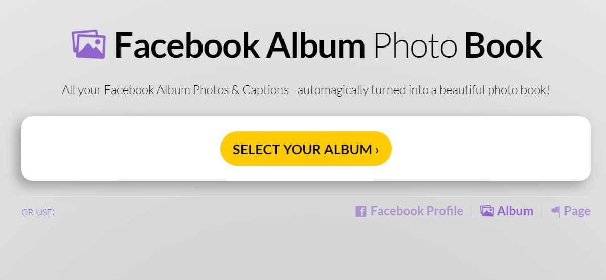 How do I import photos from a Facebook Album? PastBook Help Center