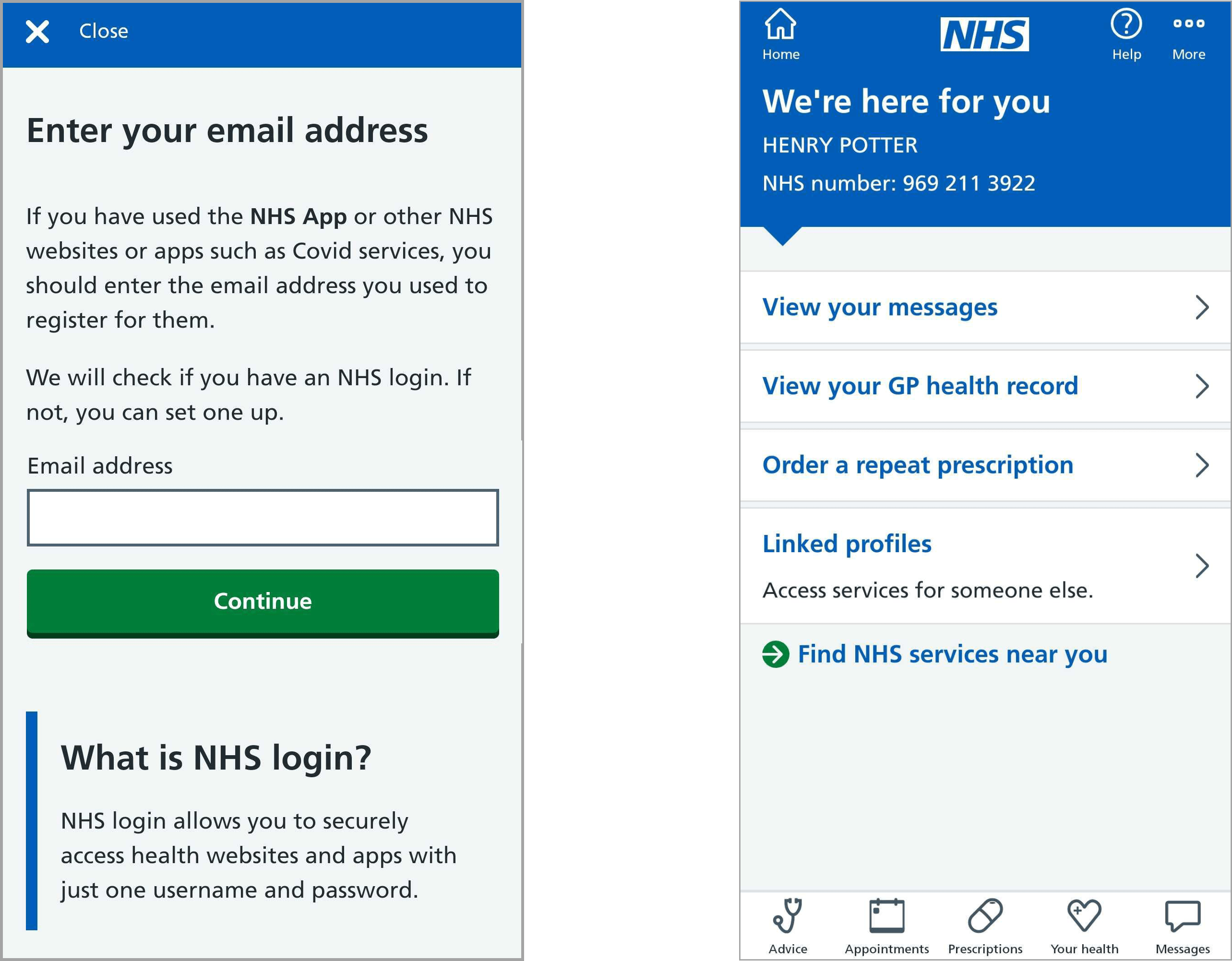 Accessing PATCHS via the NHS App PATCHS Support