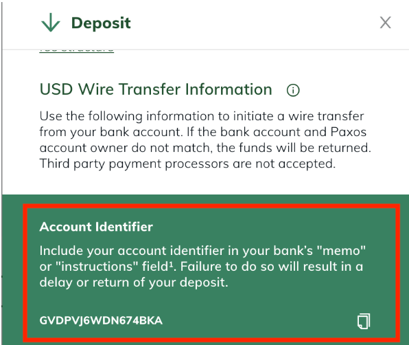 How to Fund Your Account With a Wire Transfer Paxos
