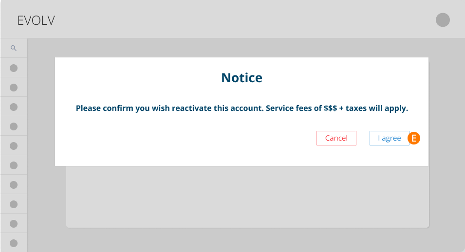 Reactivating an Account on EVOLV · Customer SelfService